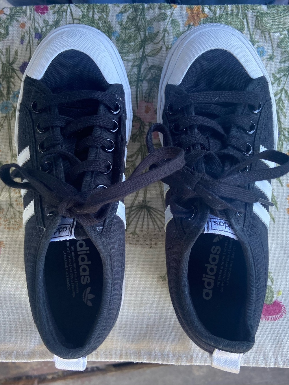 adidas Kids Black and White Low-Top Sneakers